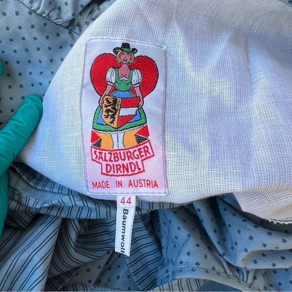 Vintage Salzburger Dirndl Dress with Apron, made in Austrian Women’s Size 44 - Picture 9 of 10